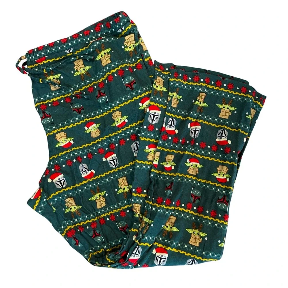 Hanna Andersson 2XL Women's Mandalorian Grogu Holiday Fair Isle Print Pajamas‎